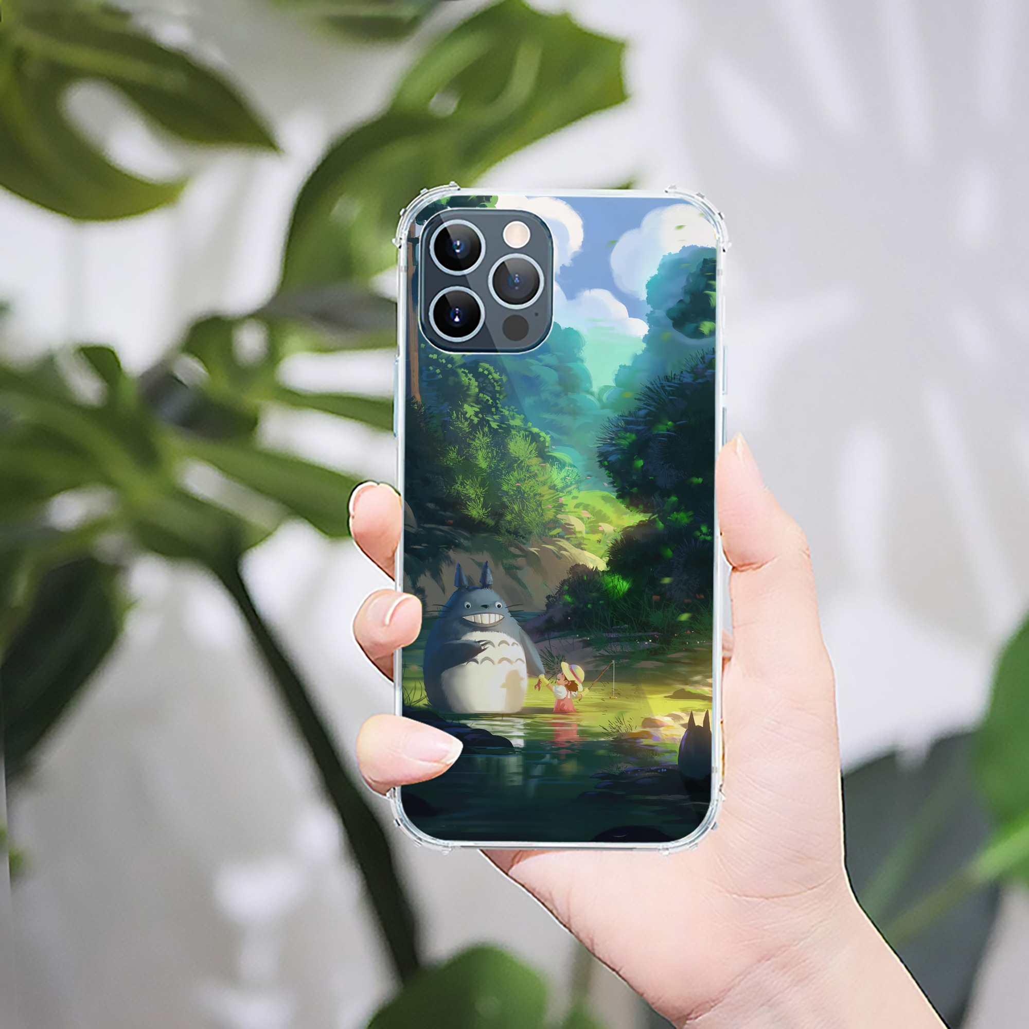 （画像用） となりのトトロ 草壁メイ 草壁サツキ My Neighbor Totoro Satsuki Kusakabe Mei Kusakabe 【iPhone 12シリーズ対応】透明スマホケース（クリアソフトケース）
